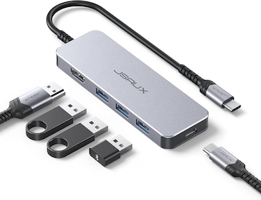 Jsaux USB-C 5-in-1 Multifunction Adapter gray