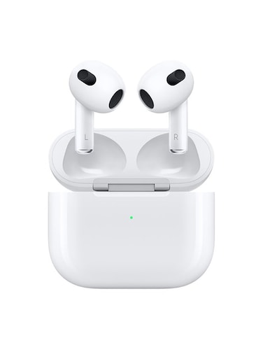 ابل سماعات ايربودز (الجيل الثالث) مع علبة شحن لايتنينغ لون أبيض