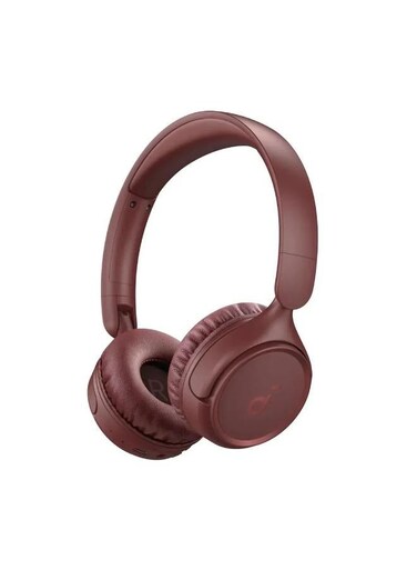 ساوند كور سماعات رأس H30i لاسلكية فوق الأذن، تصميم قابل للطي، صوت جهير نقي، وقت تشغيل 70 ساعة، بلوتوث 5.3، خفيفة الوزن ومريحة، اتصال بالتطبيقات، اتصال متعدد النقاط، أحمر