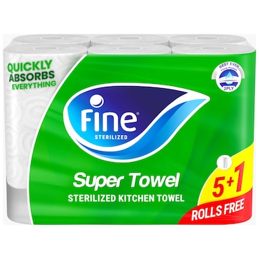 Fine Touch Kitchen Towel - 6 Rolls