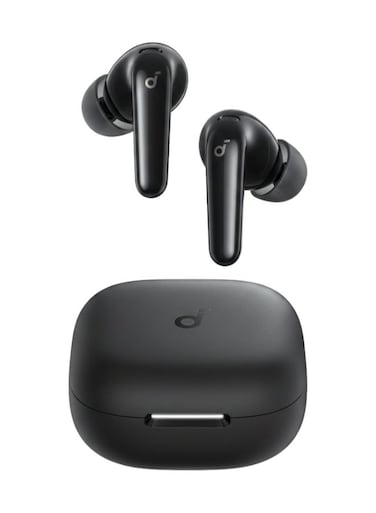 سماعات أذن لاسلكية حقيقية Soundcore R60i NC مزودة بتقنية إلغاء الضوضاء النشط التكيفي، وتقنية LDAC عالية الدقة، ووقت تشغيل يصل إلى 50 ساعة، ومكالمات فائقة الوضوح بتقنية الذكاء الاصطناعي، ومقاومة للماء