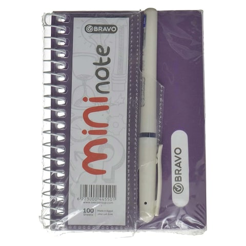Bravo Mini Notebook - 100 Sheet + Pen