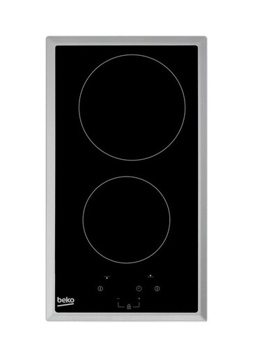 Beko Glass Vitroceramic Hob 30cm 2 Heating Zones 9 Cooking Levels Hdmc 32400 Tx Black