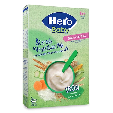 Hero Baby 8 Cereals and Vegetable with Milk - 150 gm