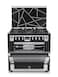 Gas Cooker Smart Pro Control Black Steel Full Safety 90&times;60