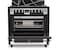 Gas Cooker Smart Pro Control Black Steel Full Safety 90&times;60