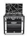 Gas Cooker Smart Pro Control Black Steel Full Safety 90&times;60