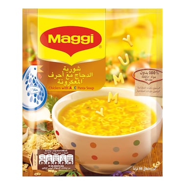 ماجي شوربة دجاج مع مكرونة حروف - 66 جم