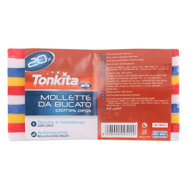 Arix Tonkita Plastic Clothing Clips - 20 Pieces
