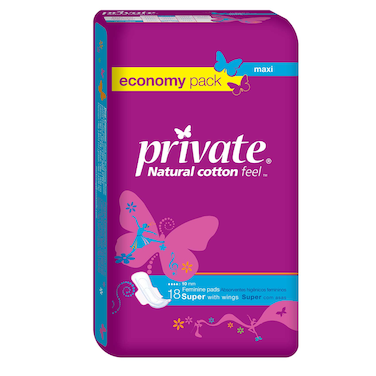 PRIVATE MAXI PADS*18
