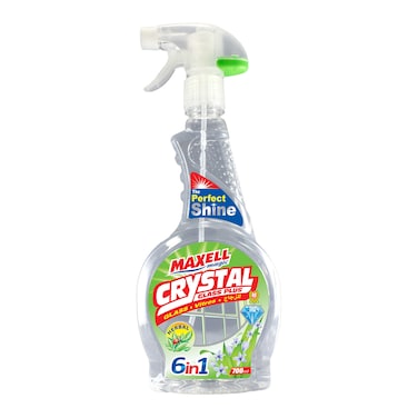 Maxell Magic Crystal Liquid Glass and Window Cleaner with Herbal Scent - 700 ml