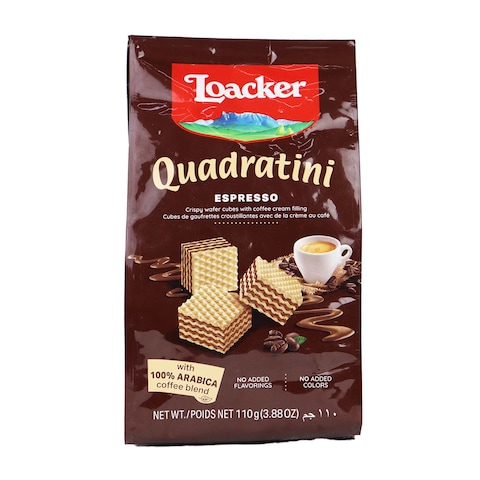 Loacker Quadratini Espresso Wafer - 110 gram