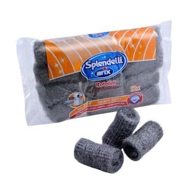 Arix Splendelli Ultrafine Steel Wool Rolls - 12 Pieces