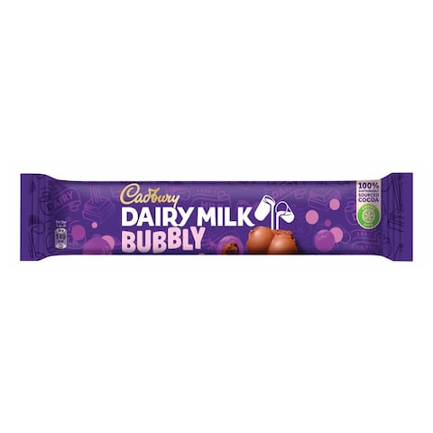 Cadbury Dairy Milk Bubbly Chocolate Bar - 28 gram