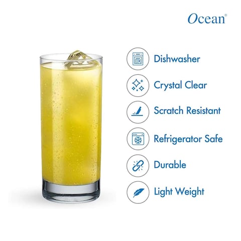 Ocean San Marino Hi Ball Glass Set - 350ml - 6 Cups