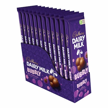 Cadbury Dairy Milk Bubbly Chocolate Bar - 87 gram - 12 Pieces
