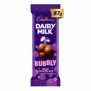 Cadbury Dairy Milk Bubbly Chocolate Bar - 87 gm