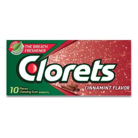 Clorets Gum With Cinnamint - 10 Pieces