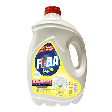 Feba Dishwashing Liquid - Lemon Scent - 2 Liters