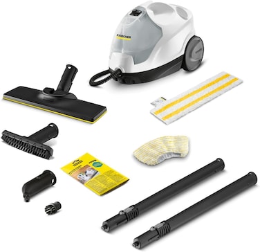 Karcher SC 4 EasyFix Steam Cleaner - 2000W Sanitizing Machine with Continuous Refill Twin-Tank System - Deep Pressure Mop for Hard Floors and Household Surfaces