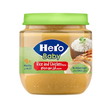 هيرو بيبى برطمان أرز مع دجاج - 120جم
