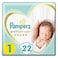 Pampers Premium Care Diapers - Size 1 - Newborn - 2-5 Kg - 22 Diapers