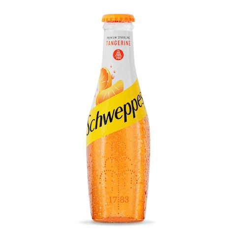 Schweppes Tangerine Soft Drink Glass Bottle - 250ml