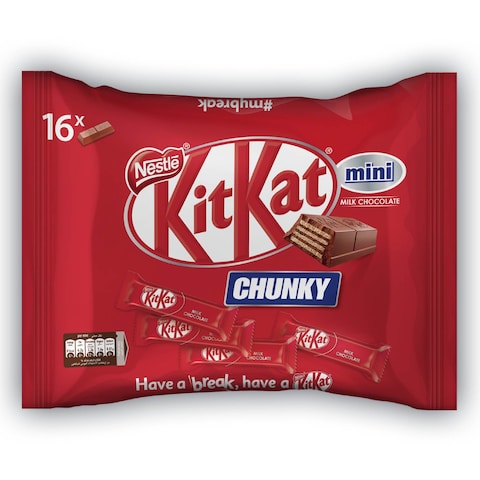 Nestle Kitkat Chunky Mini Chocolate Bar - 16 قطعة