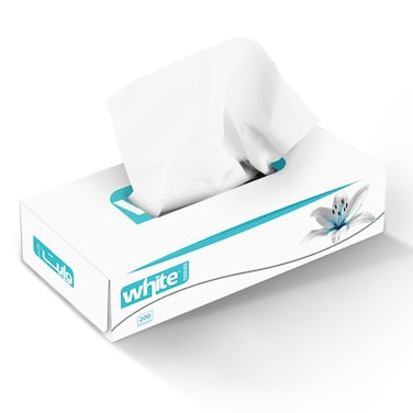 White Facial Tissues - 200 Tissues