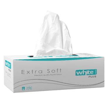 White Extra Soft Facial Tissues  - 255 Tissues 