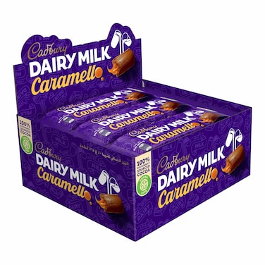 شيكولاتة كادبوري بالكراميل - 40جم - 12 قطعة