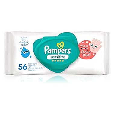 Pampers Sensitive Baby Wipes - 56 Wipes