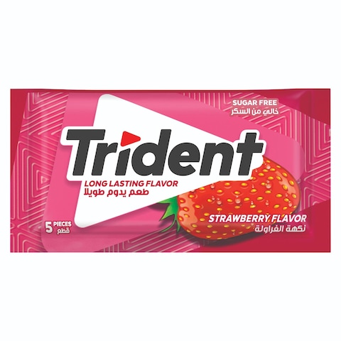 Trident Strawberry Flavored Chewing Gum - 5 Count