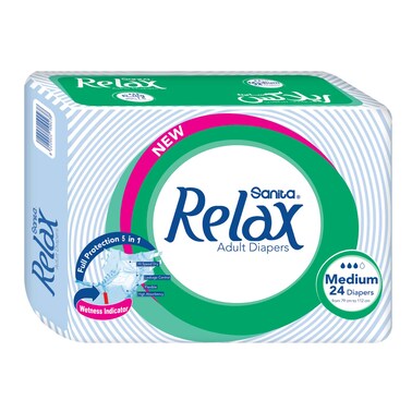 Relax Adult Diapers, Medium - 24 Diaper