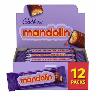 Mandolin Biscuit Covered with Caramel and Chocolate - 34g - 12 Packs