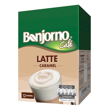 Bonjorno Latte Caramel - 18 Gram - 12 Sachets