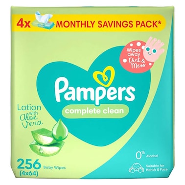 Pampers Fresh Clean Baby Wipes - 64 Wipes - Pack of 3+1 Free