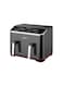 SHARP Air Fryer Dual Cook, Glass Touch Screen, 12 Auto Menus, Sync Finish &amp; Dual Cook Functions, Healthy Oil-Free Cooking with Rapid Air Technology - 8 L 1800 W KF-DF80RT-EK2 Stainless Steel