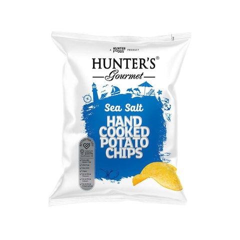 Hunter&#39;s Gourmet Hand Cooked Potato Chips Sea Salt - 50gm
