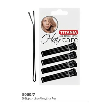 تيتانيا بنس شعر طويلة - 20 بنسة - اسود - 8060/7