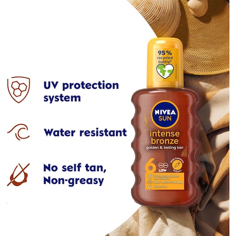 Nivea Sun Deep Tan Oil Spray Spf6 - 200ml
