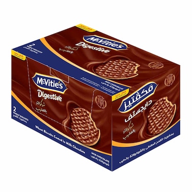 مكفايتز بسكويت دايجستيف شوكولاتة بالحليب - 28 جرام - 12 قطعة