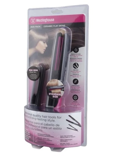 Westinghouse WH1153 Duo Pack Ceramic Flat Irons 100-240 v