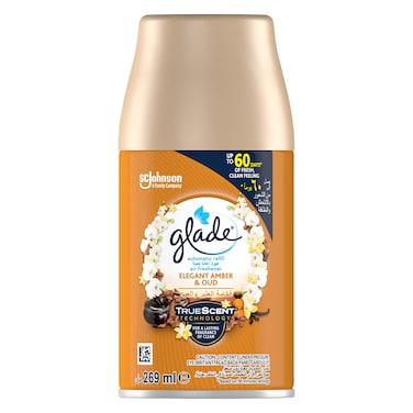 جليد عبوة إعادة تعبئة معطر جو برائحة العود والعنبر - 269 مل