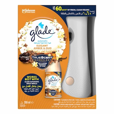 جليد حامل بخاخ اوتوماتيك مع معطر جو فخامة العنبر والعود - 269 مل