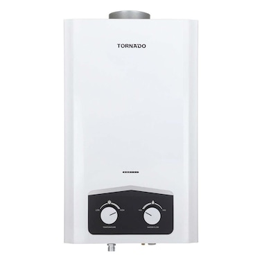 سخان مياه غاز تورنيدو 10 لترغاز بوتاجاز - أبيض - GHM-C10CTE-W