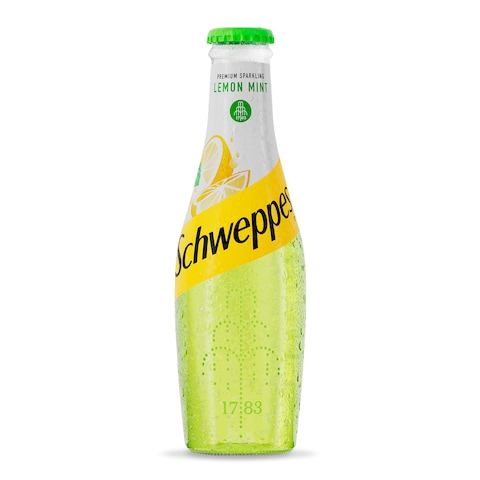 Schweppes Lemon Mint Soft Drink Glass Bottle - 250ml