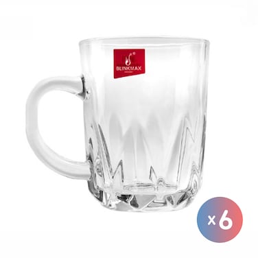 طقم اكواب زجاج بلينك ماكس - 240 مل - 6 قطع - KTZB29