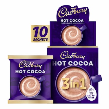 Cadbury 3-In-1 Hot Chocolate - 30 Gram x10