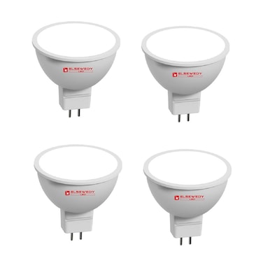 لمبه ليد سبوت السويدي 4.5 واط 220 فولت 4 قطع - اضاءة صفراء - MR16